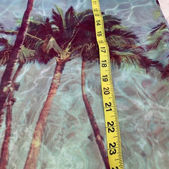 NEW Maison SCOTCH Palm Print Top Sheer - Picture 6 of 9